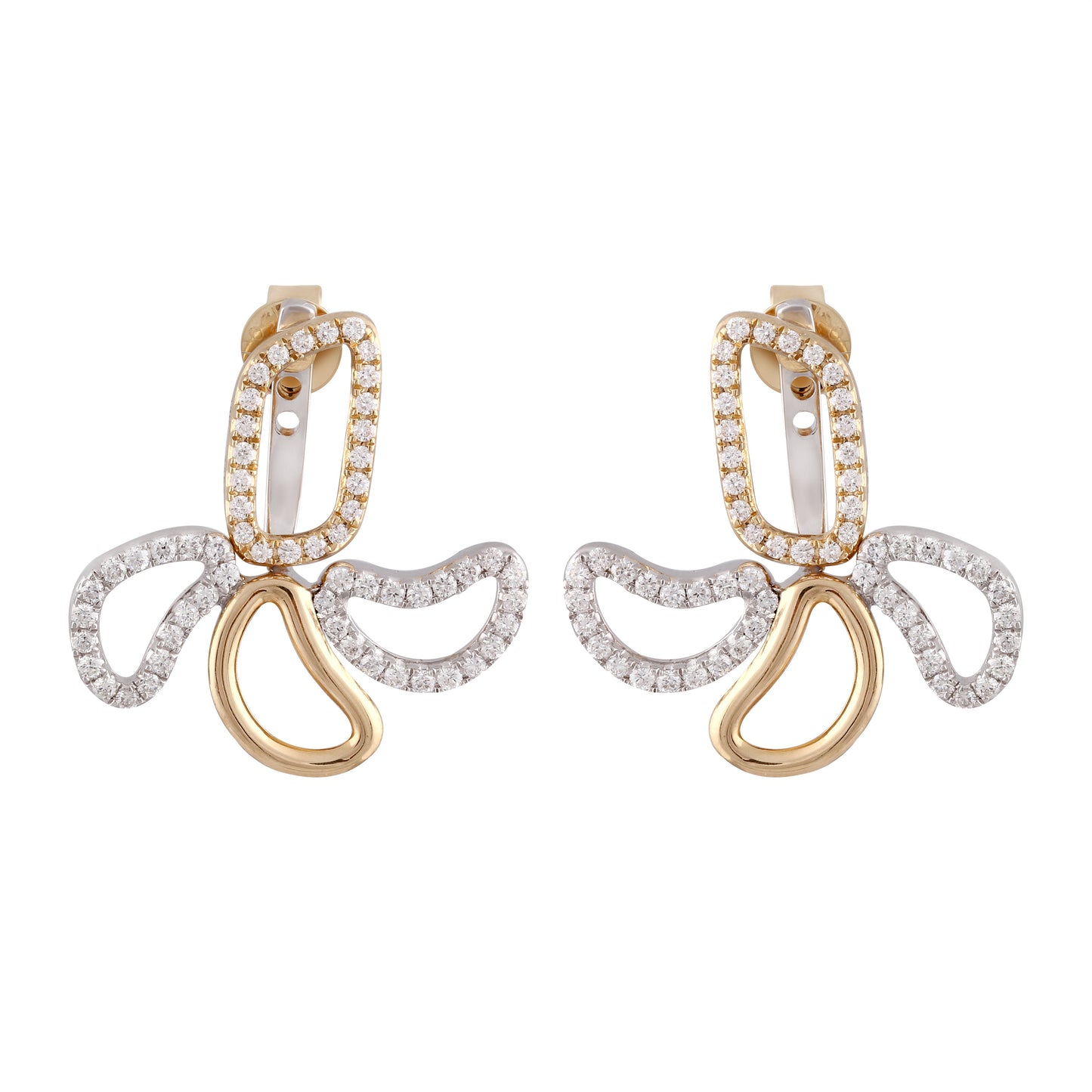 Elements Amoeba Diamond Earrings