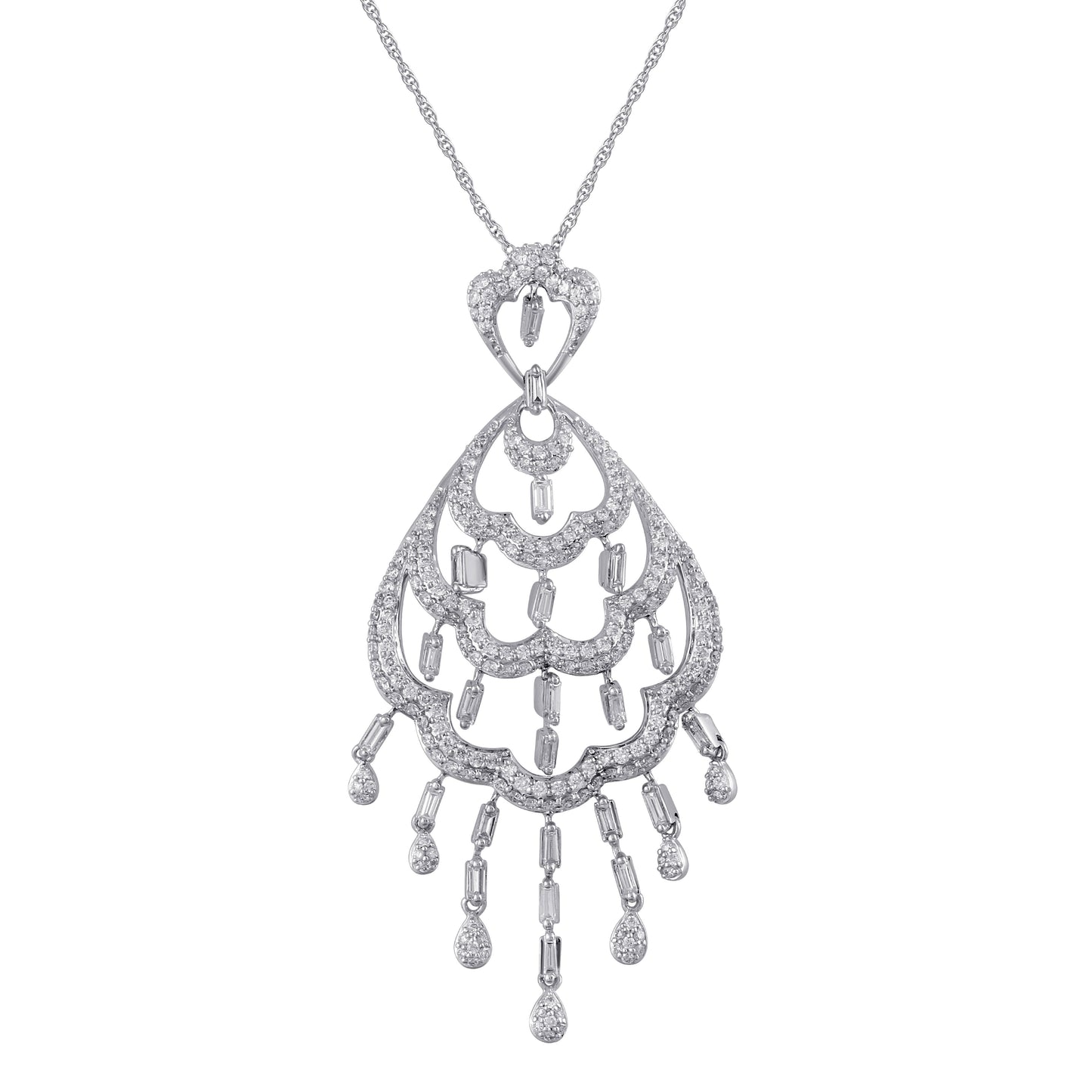 Freeflowing Waterfall Diamond Pendant