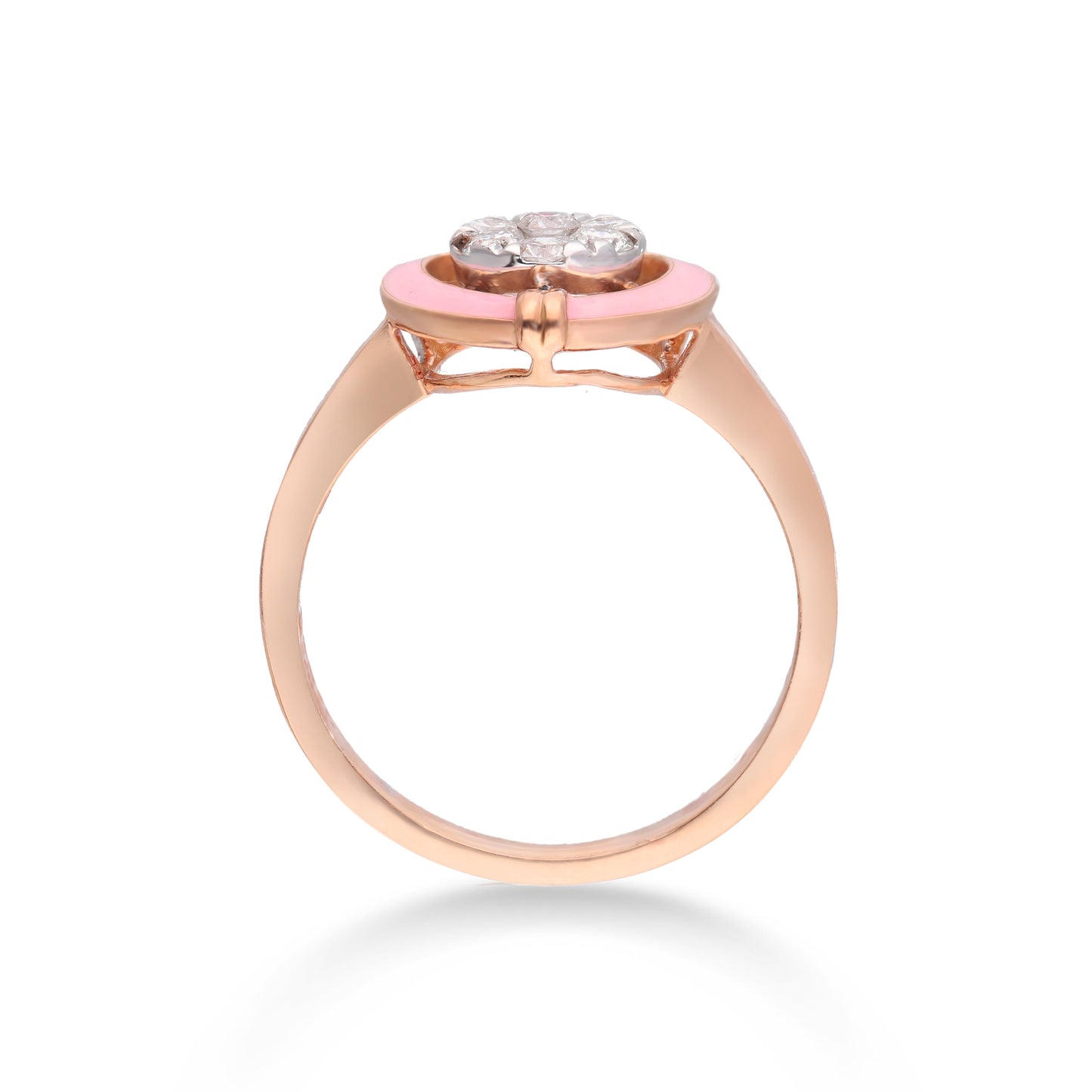 Pear cluster diamond ring