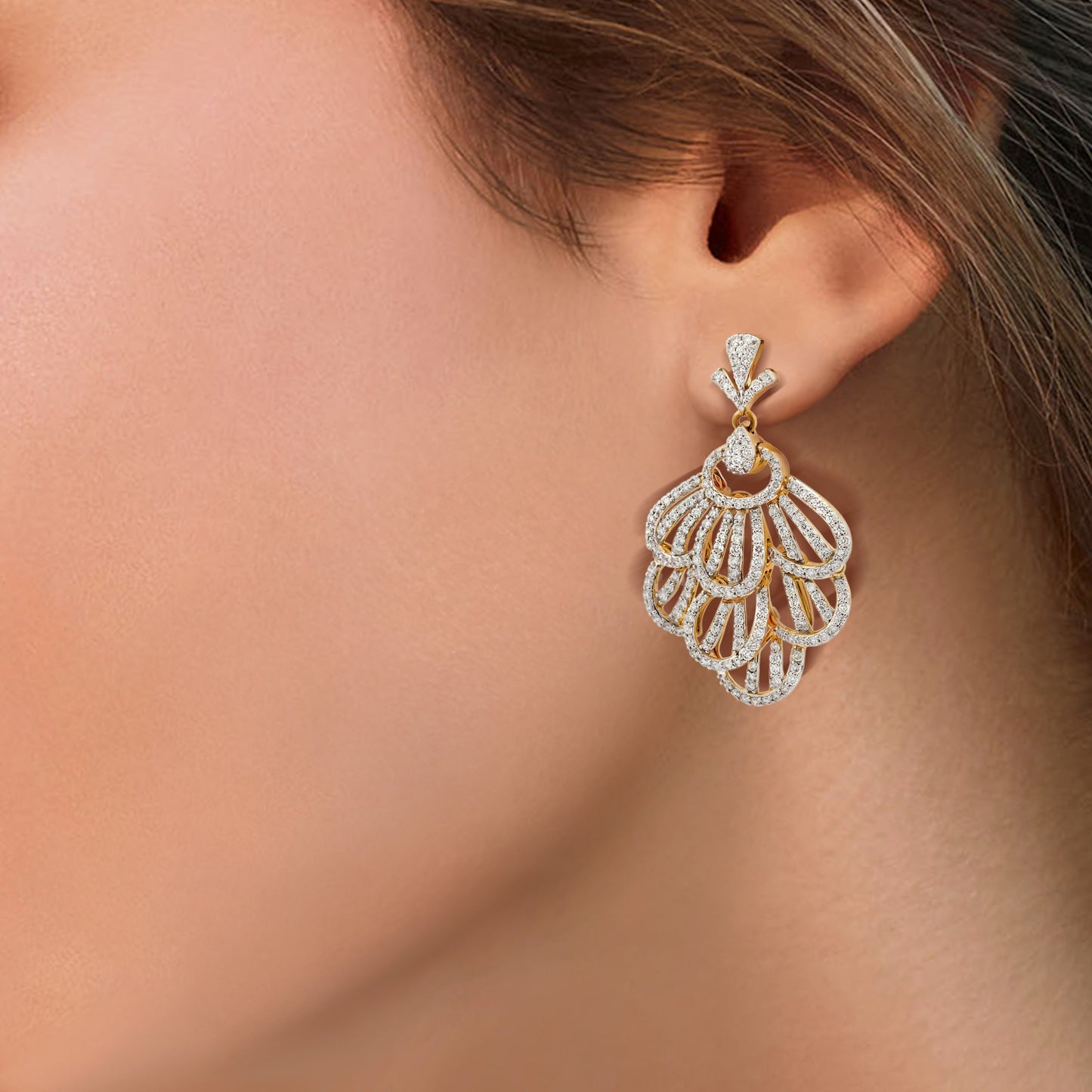 Skyward Bound Fantail Diamond Earrings