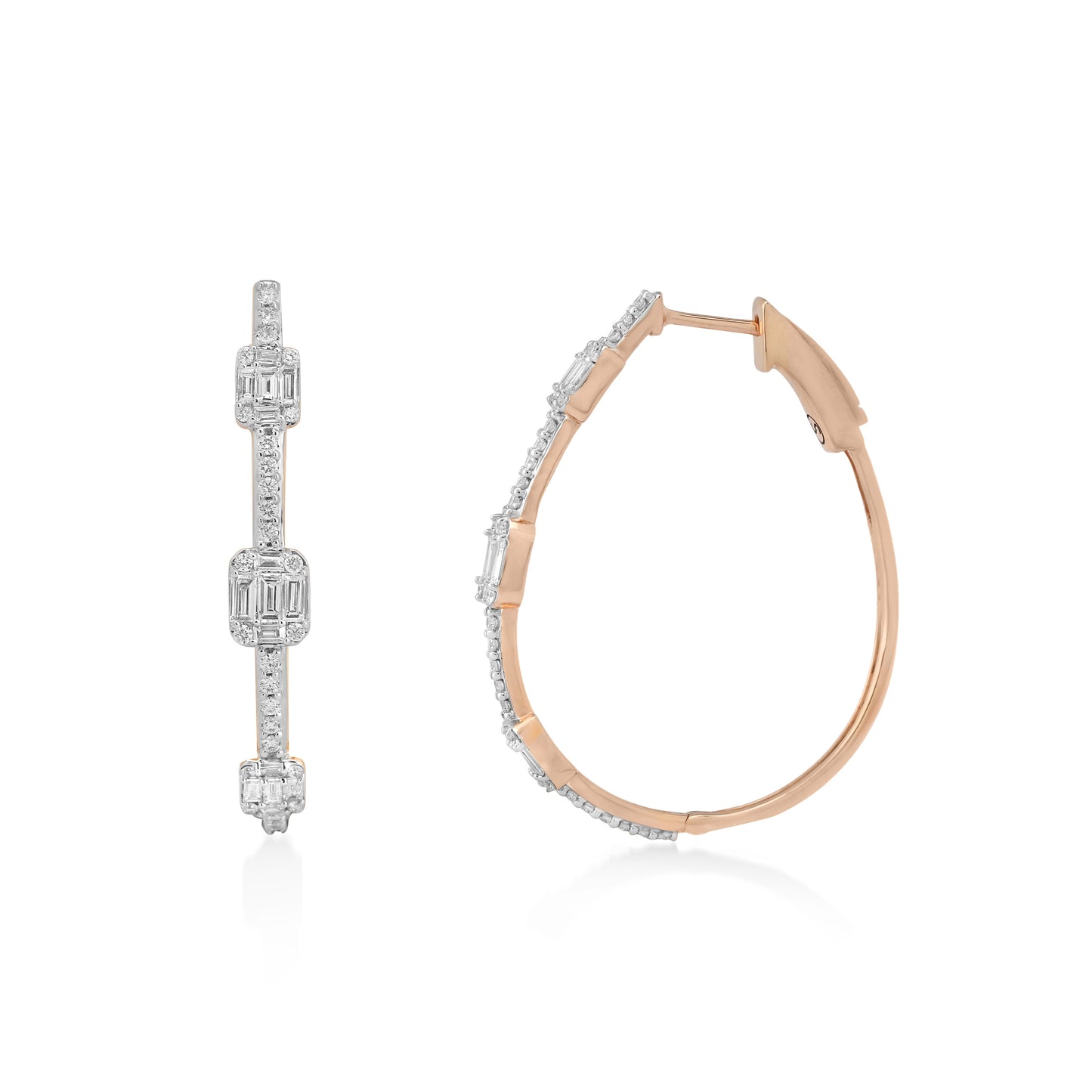 Circled Sash Diamond Earrings