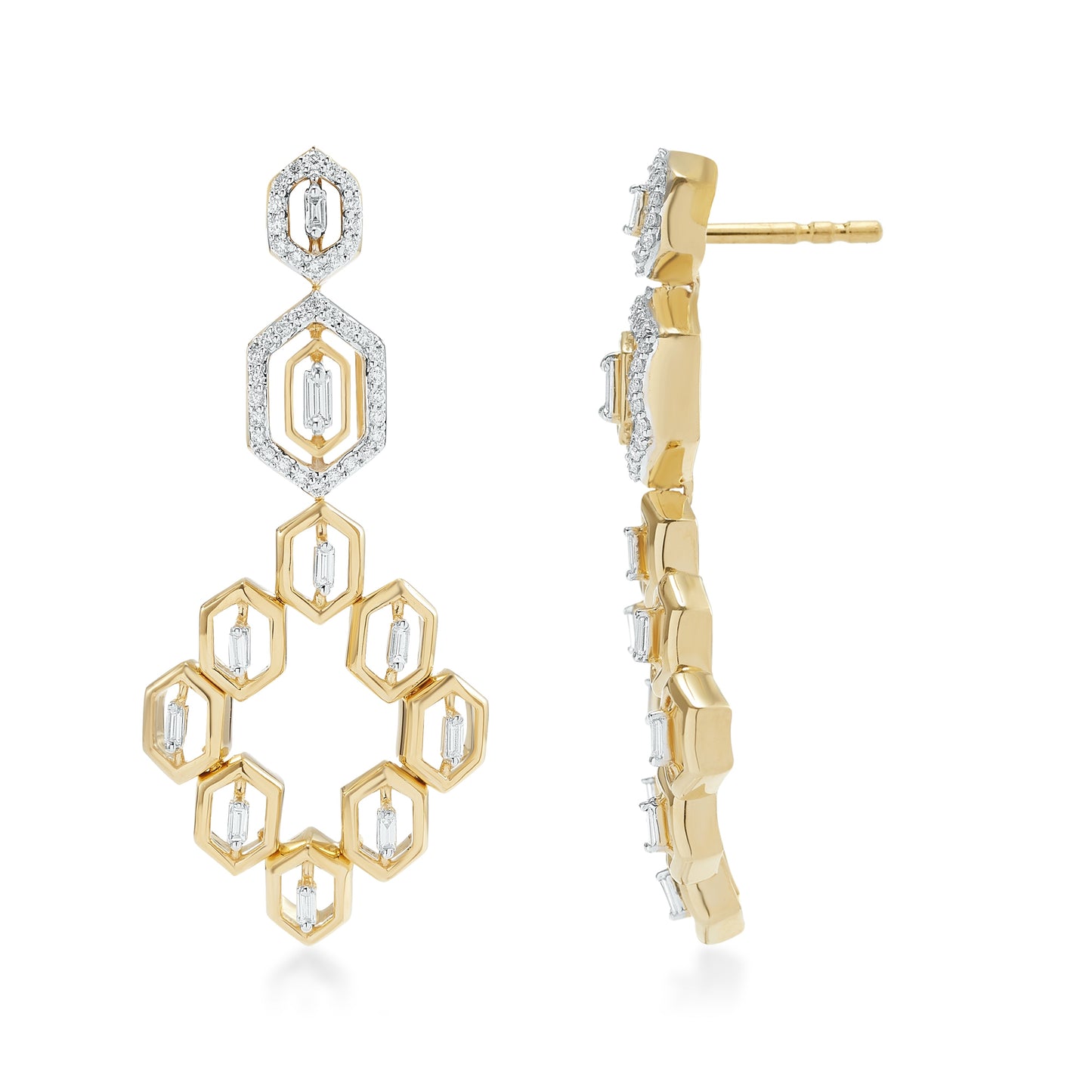 Regalia Finial Diamond Earrings*