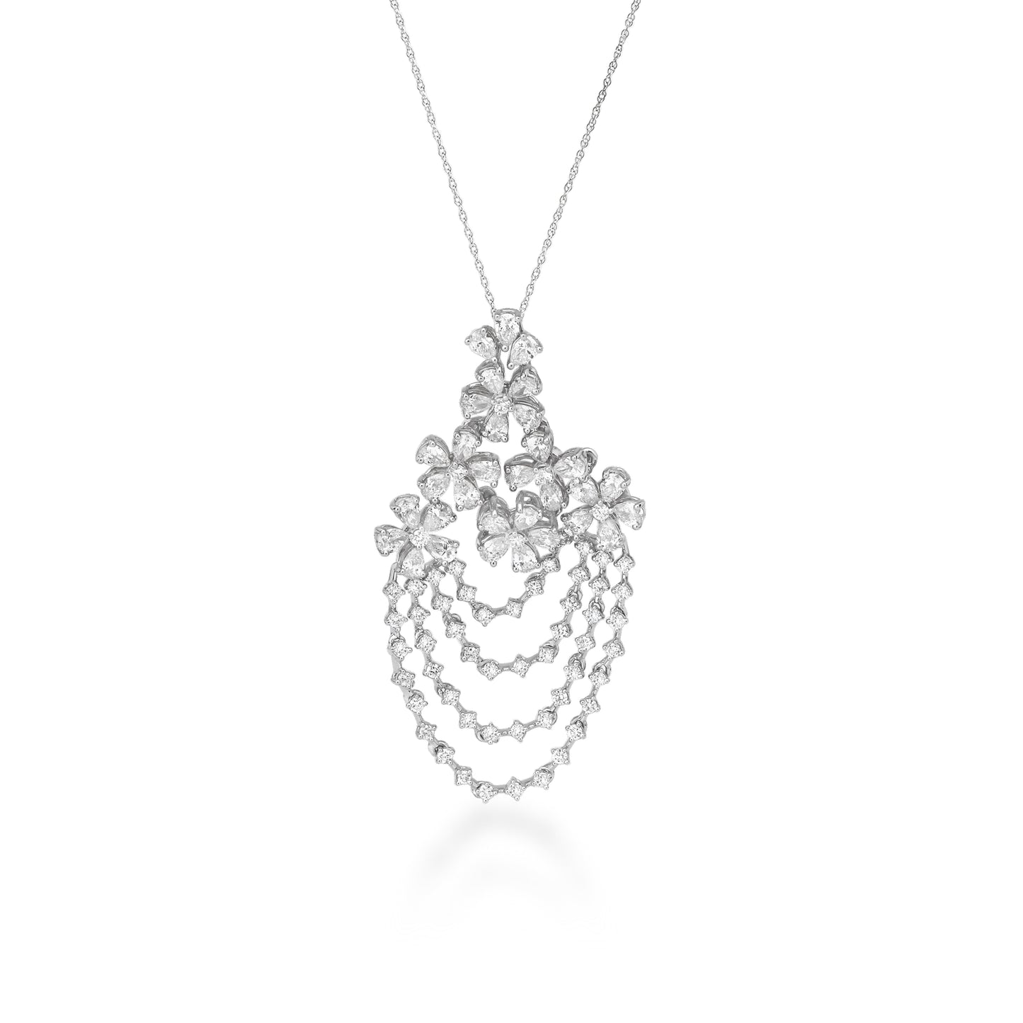 Freeflowing Gush Diamond Pendant