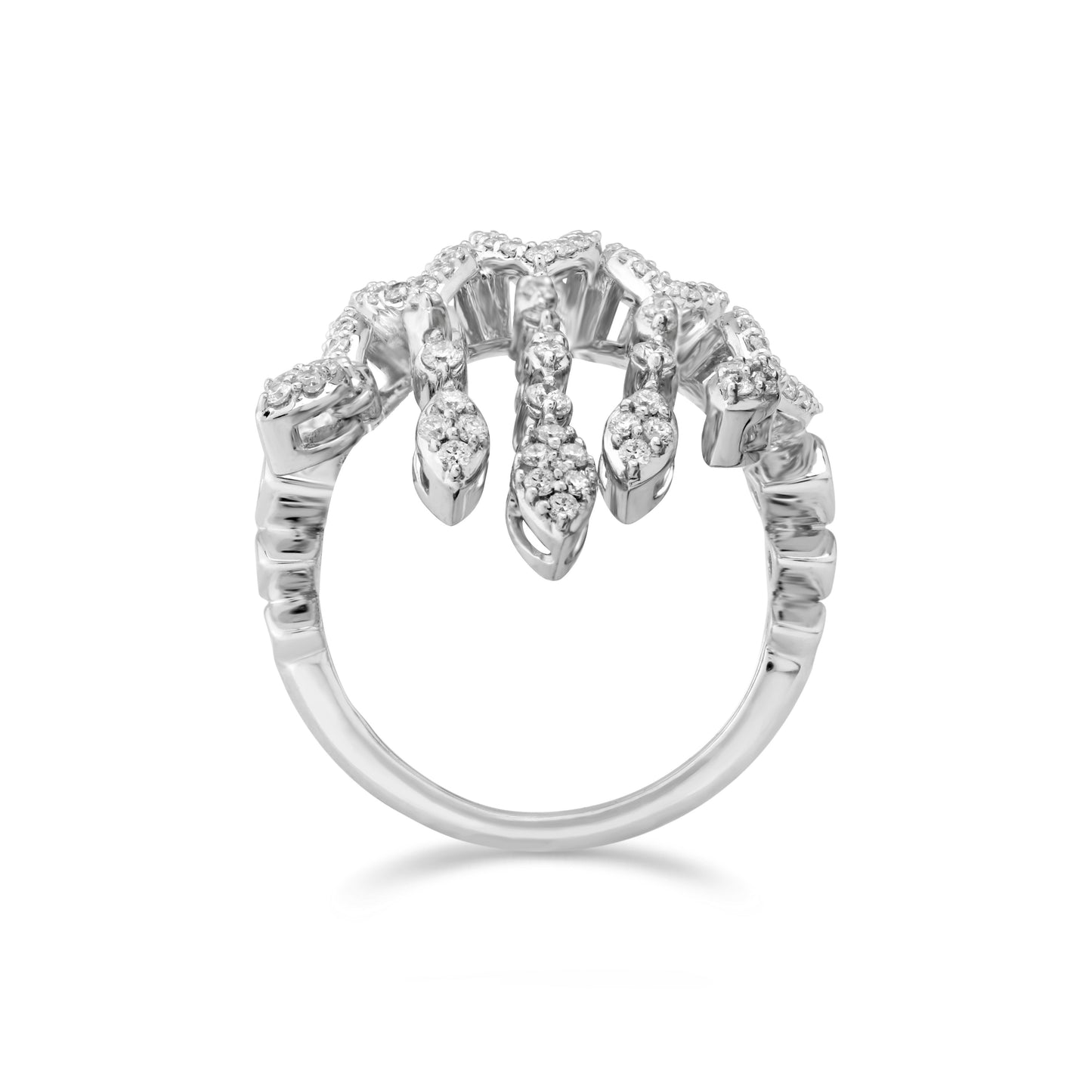 Freeflowing Drizzle Diamond Ring