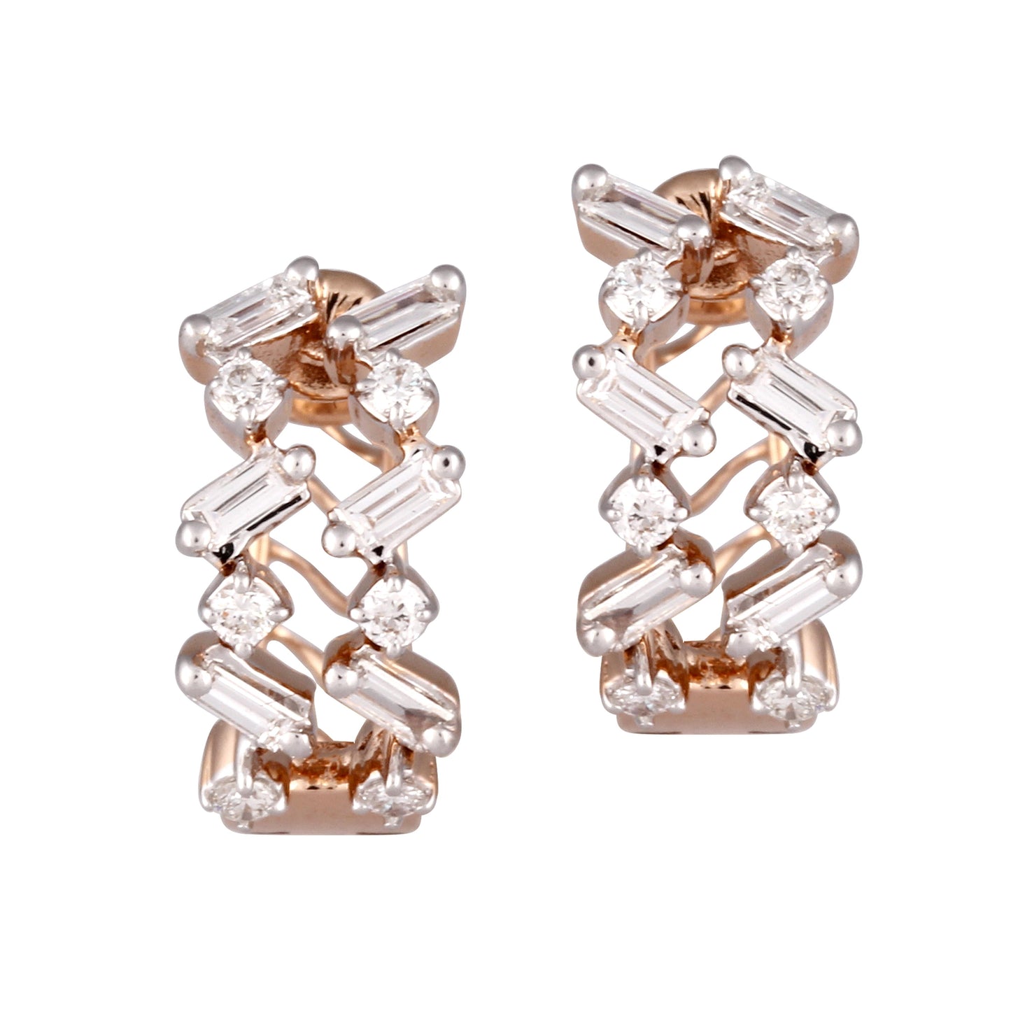 Circled Fireworks Diamond Earrings