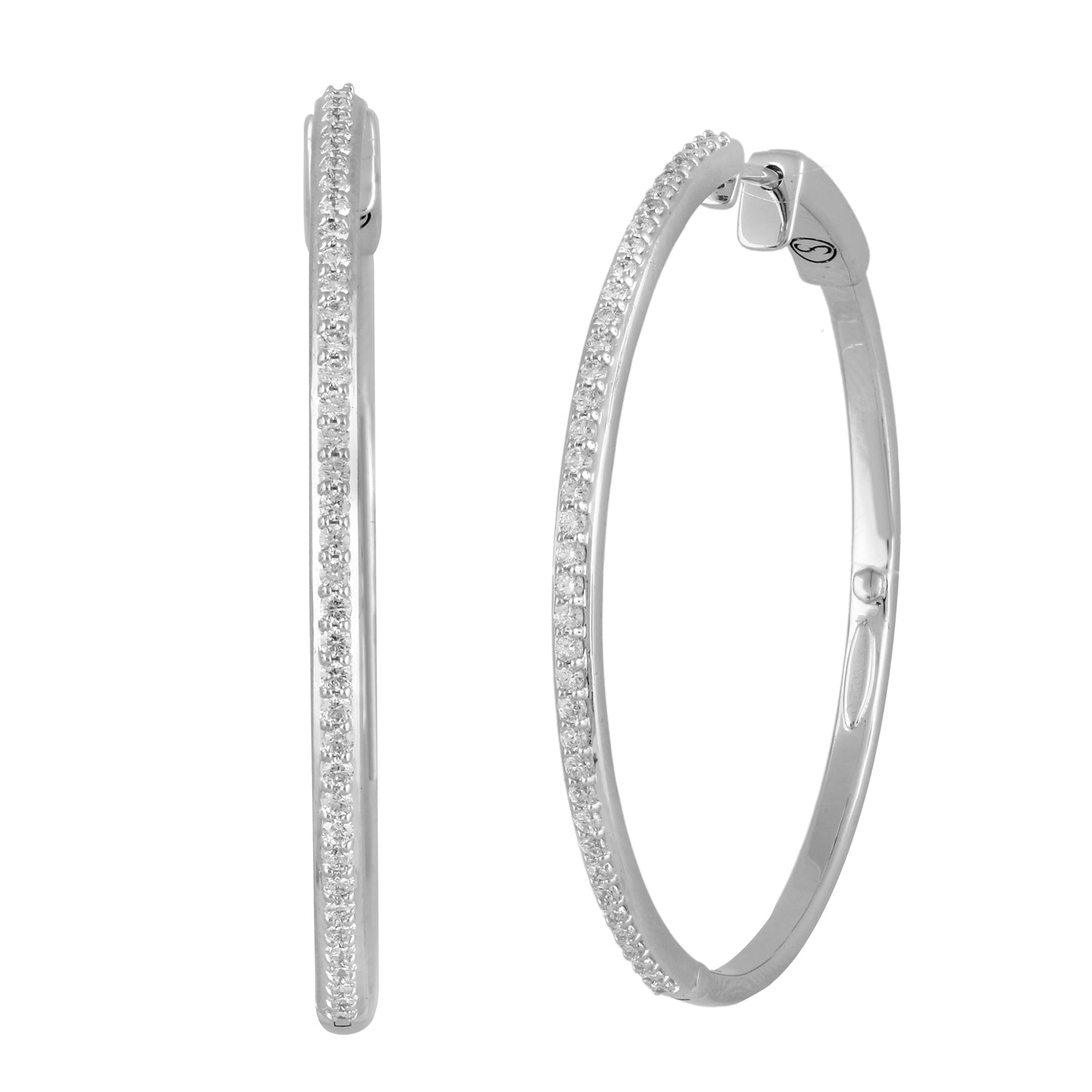 Circled Classic Diamond Earrings