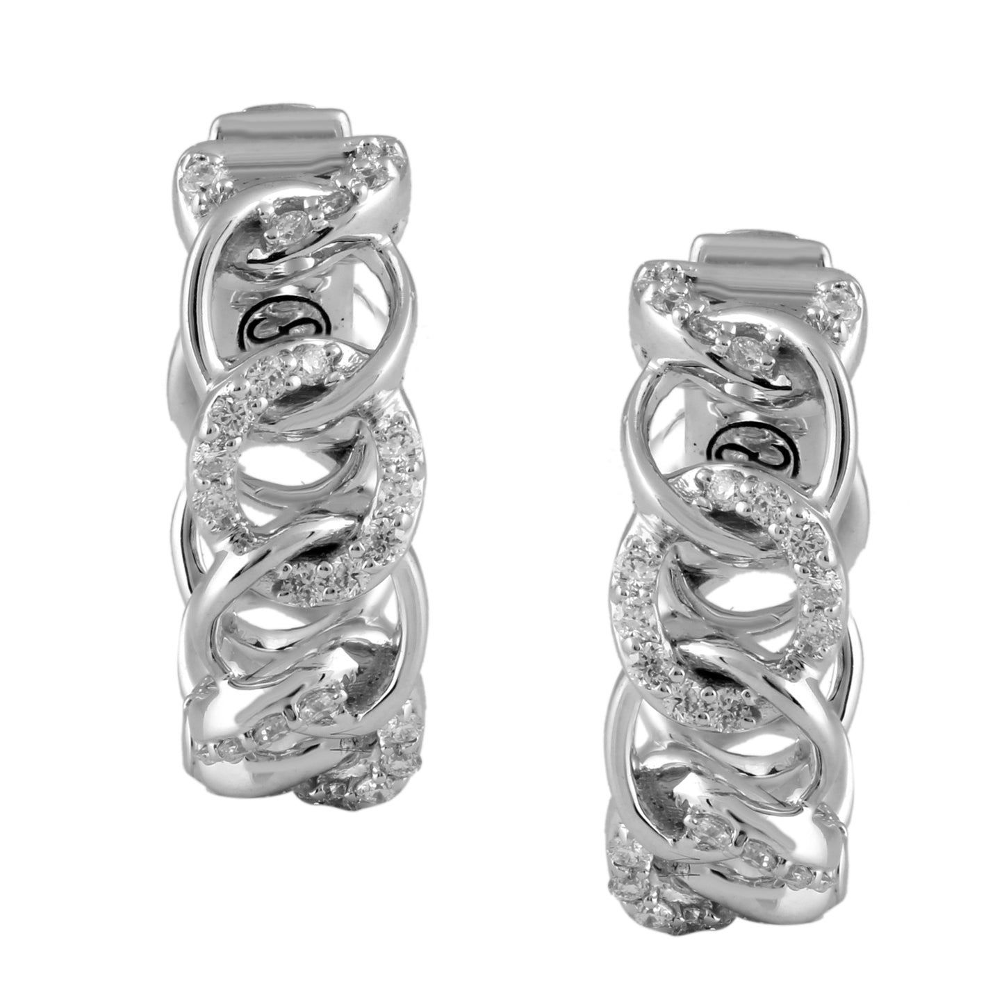 Circled Interloop Diamond Earrings