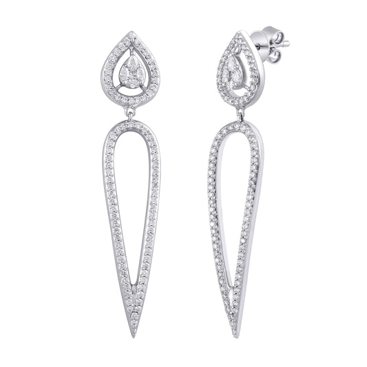 One Pointer Diamond Earrings