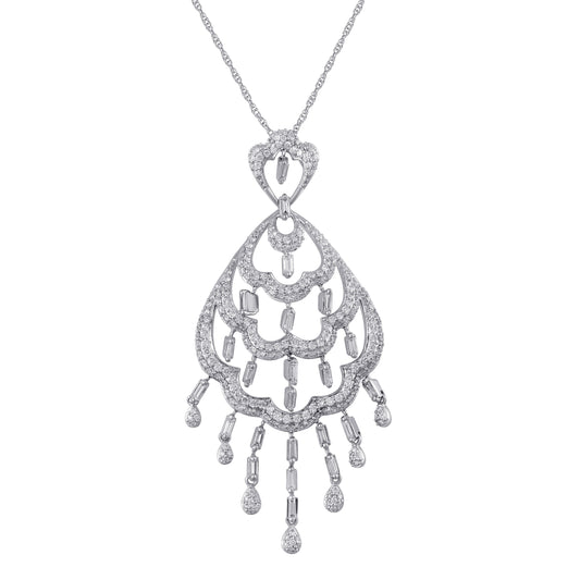 Freeflowing Waterfall Diamond Pendant