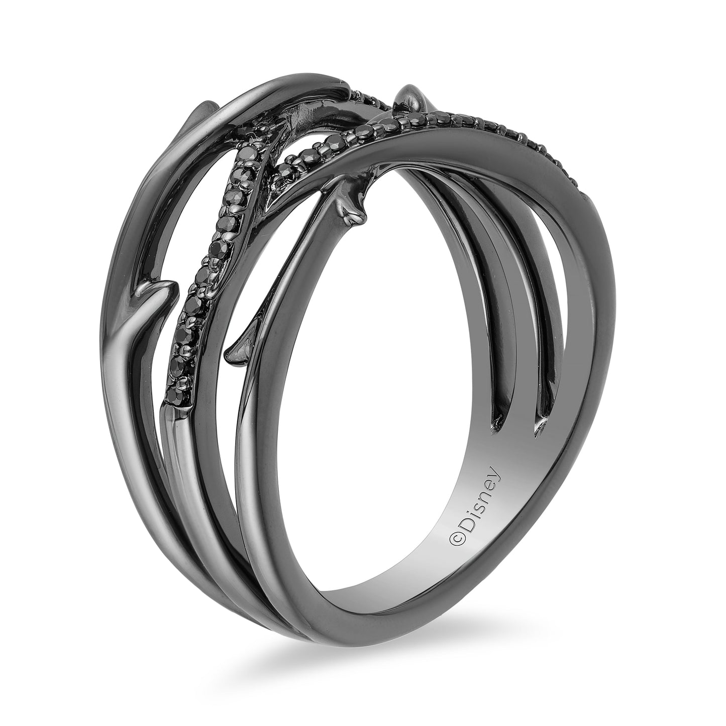 Maleficent Ring with 1/5 cttw Black Diamonds