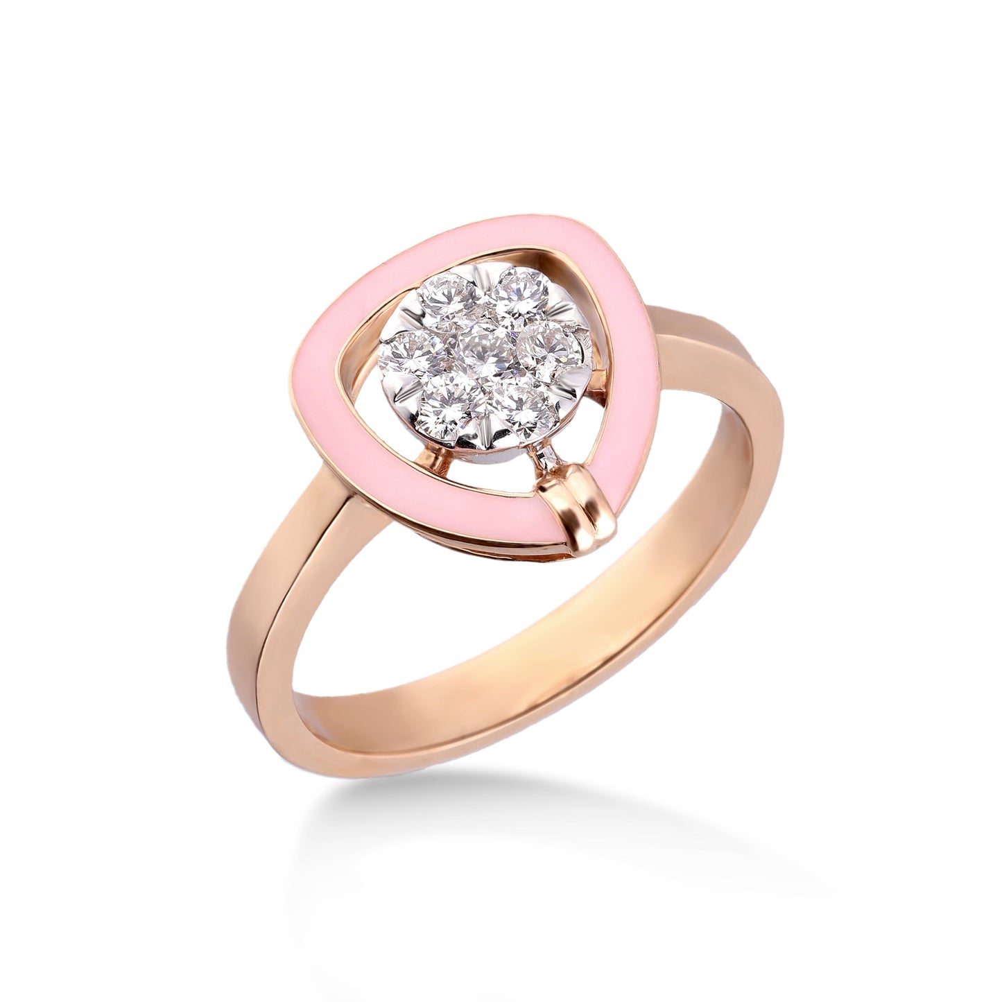 Pear cluster diamond ring