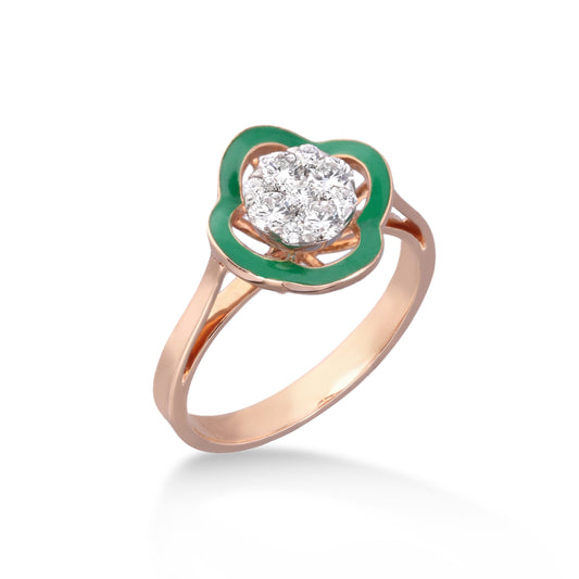 Waterlily diamond ring