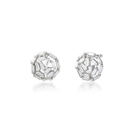 Scatter Waltz Crumpled Diamond Earrings