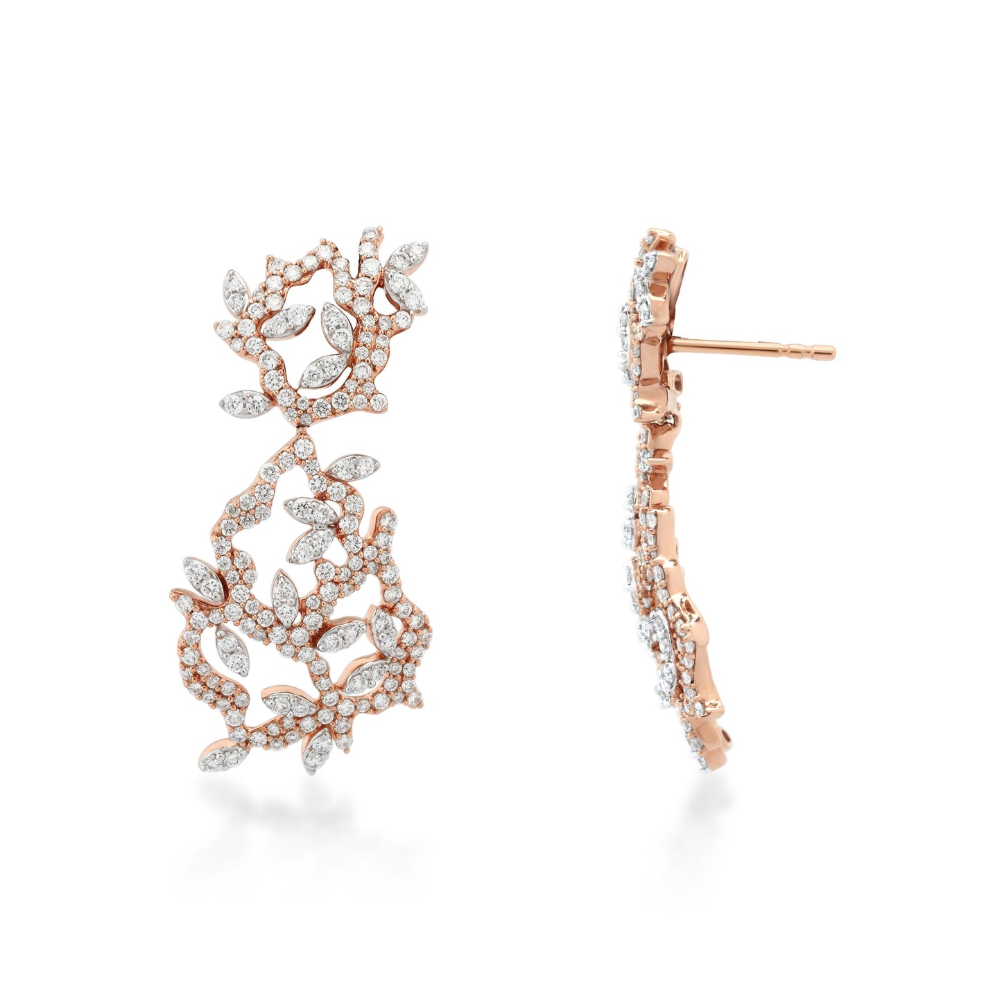 Lady Earth Vine Diamond Earrings