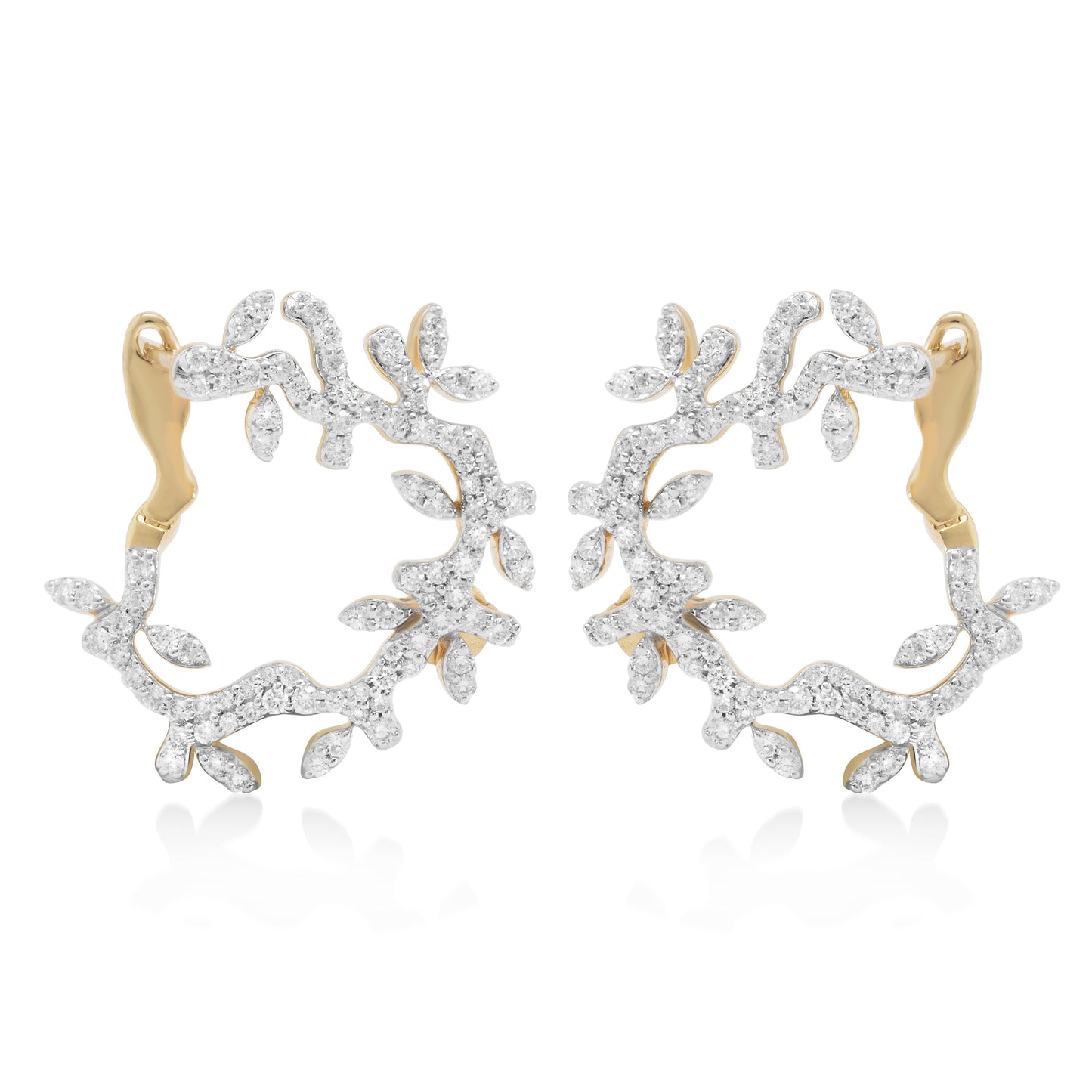 Lady Earth Tendril Diamond Earrings