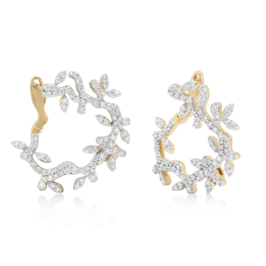 Lady Earth Tendril Diamond Earrings