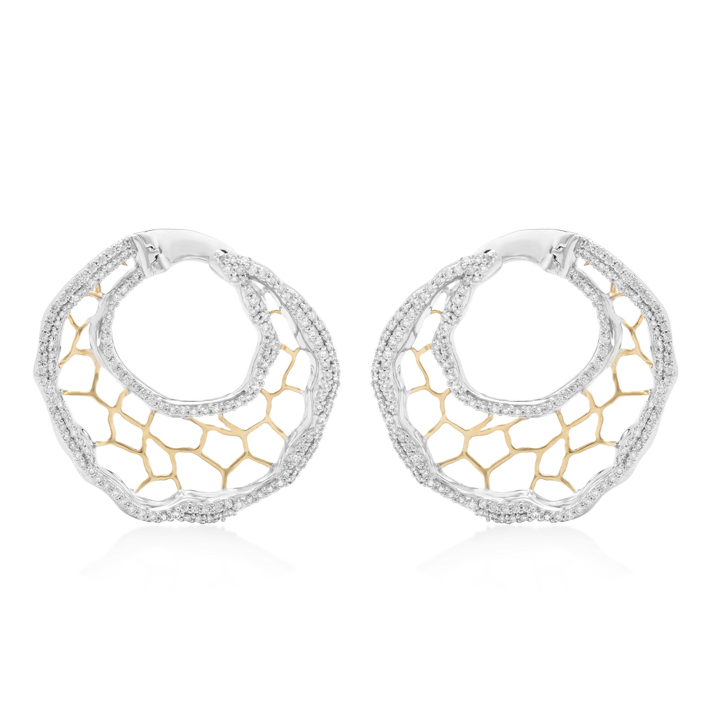 Elements Veined Diamond Earrings