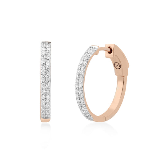 Circled Elementry Diamond Earrings