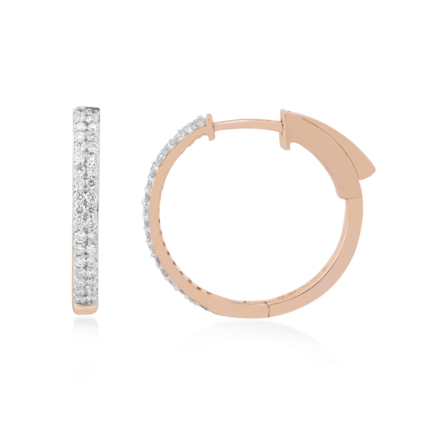 Circled Elementry Diamond Earrings