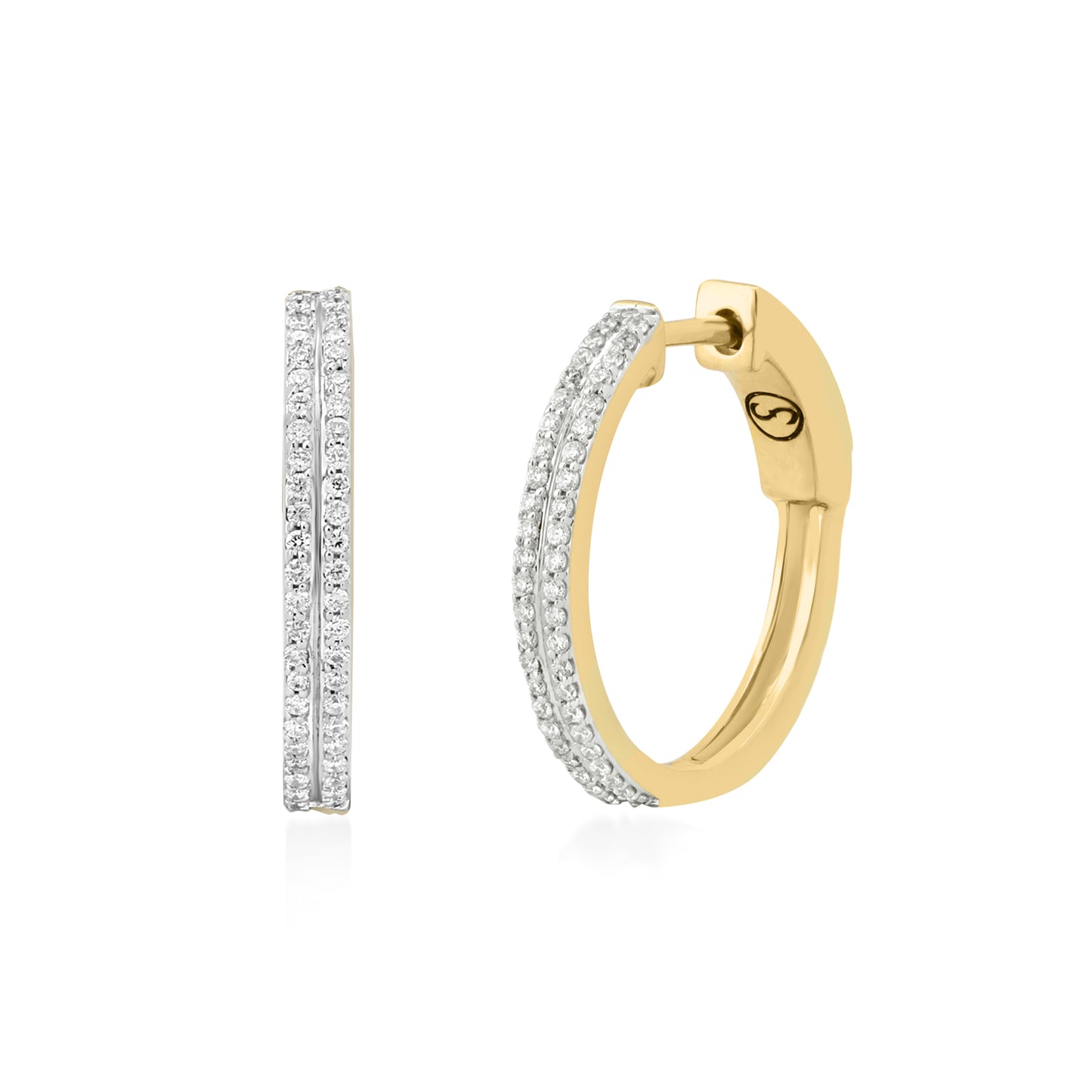 Circled Moonlight Diamond Earrings