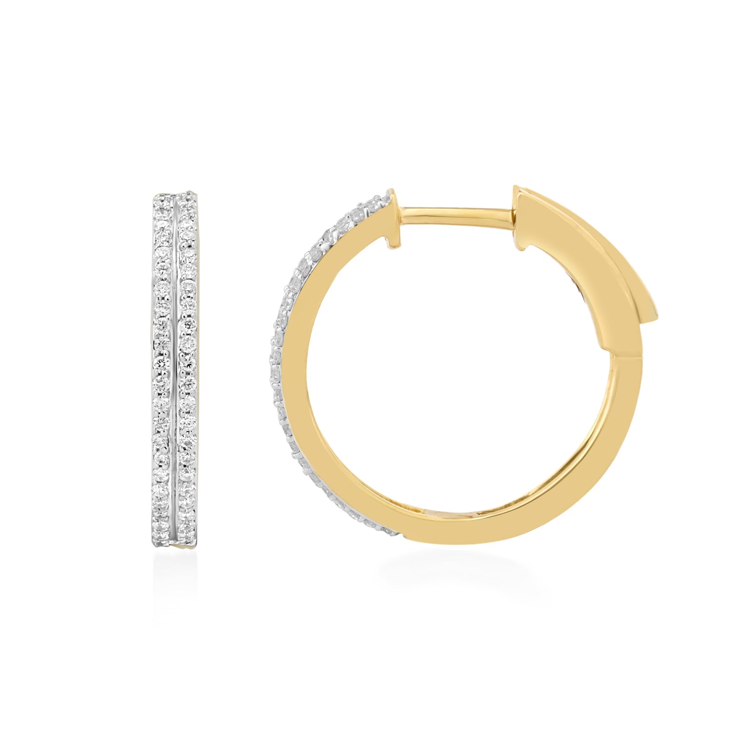 Circled Moonlight Diamond Earrings