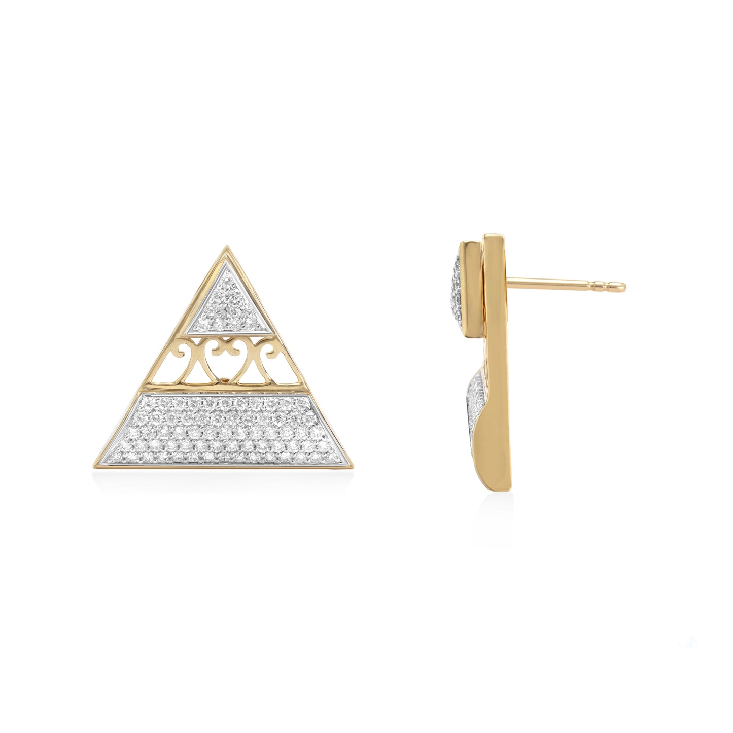 Pyramid Diamond Earrings