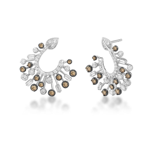 Scatter Waltz Sunburst Diamond Earrings