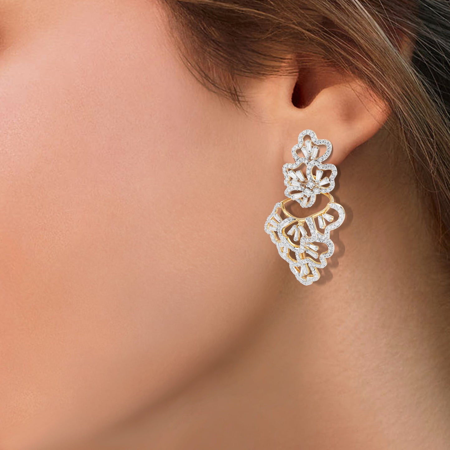 Scatter Waltz Disorder Diamond Earrings