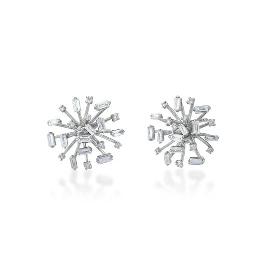 Scatter Waltz Pincushion Diamond Earrings