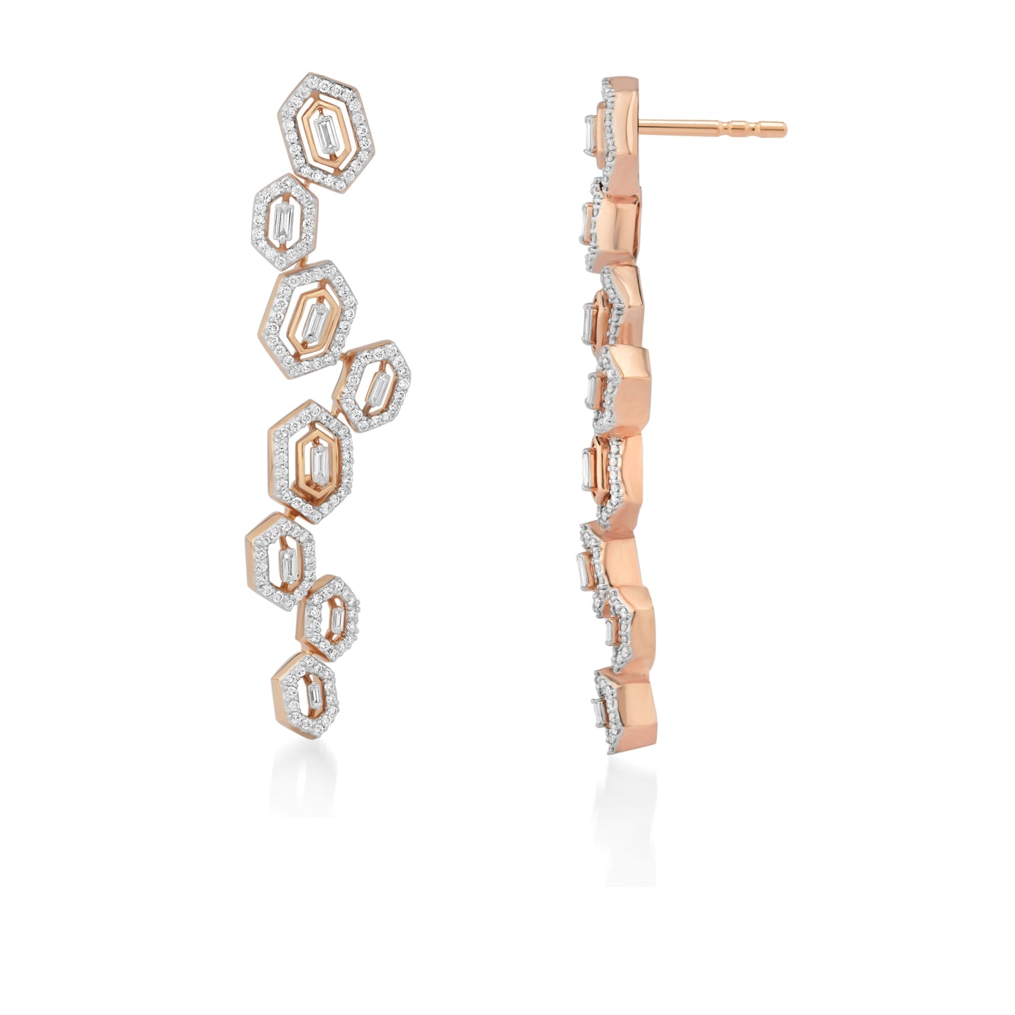 Regalia Baguetta Diamond Earrings