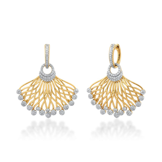 Starring You Golden Bloom Diamond Earrings