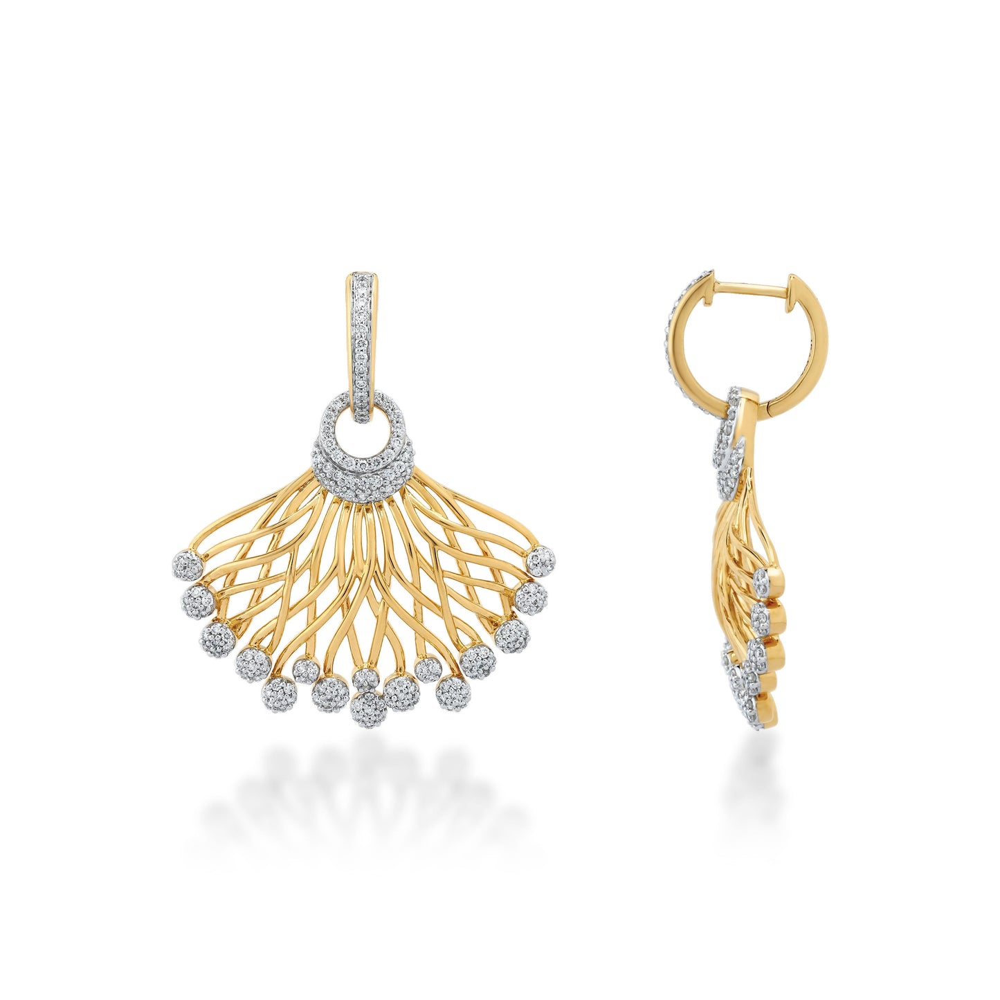 Starring You Golden Bloom Diamond Earrings