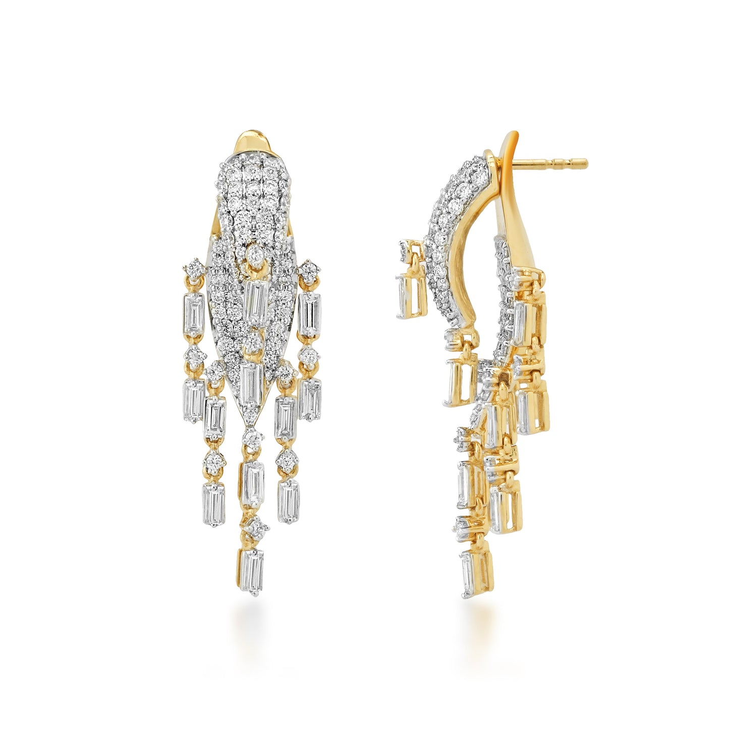 Freeflowing Glide Diamond Earrings