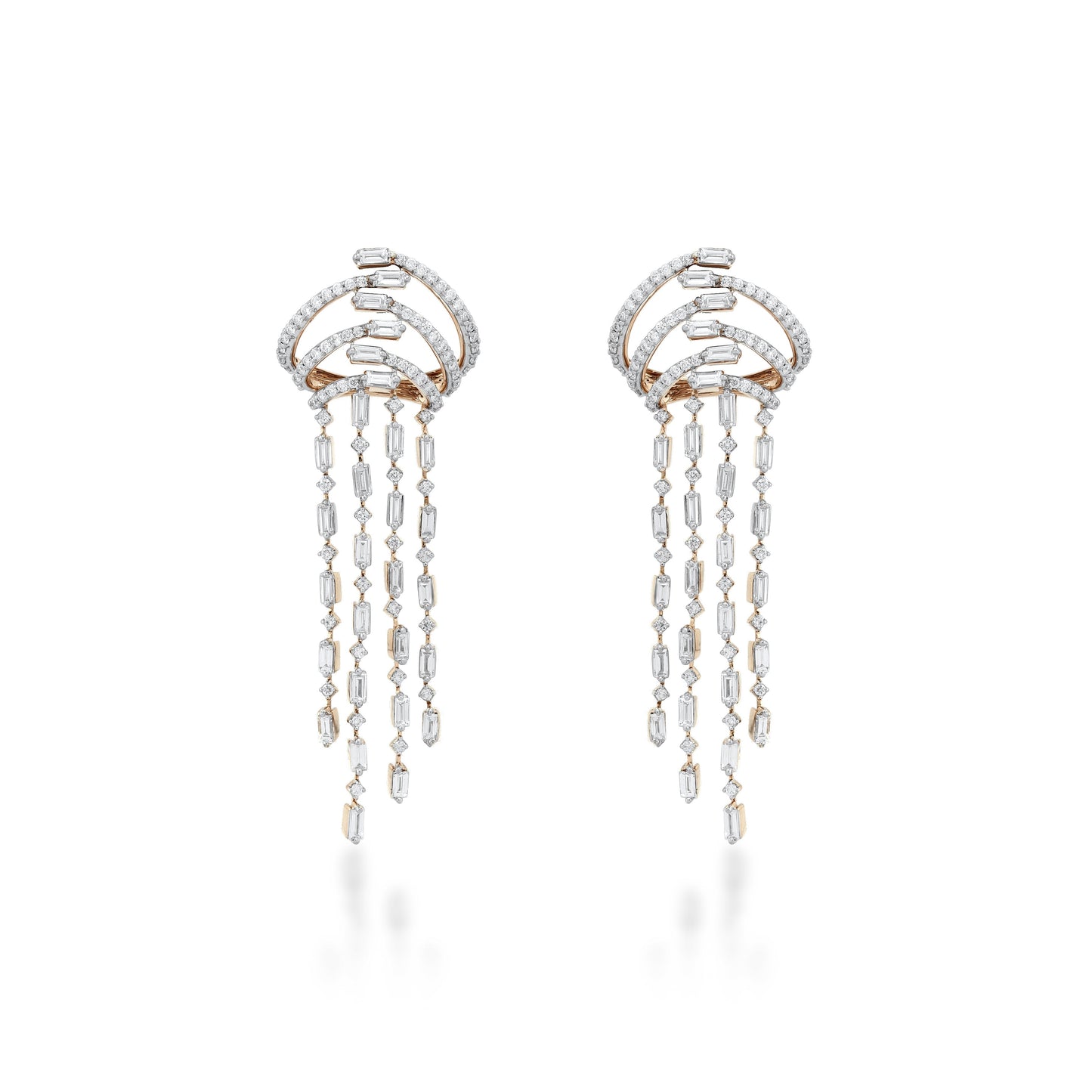 Freeflowing Runnel Diamond Earrings