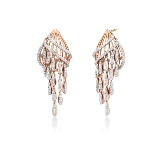 Freeflowing Sway Diamond Earrings