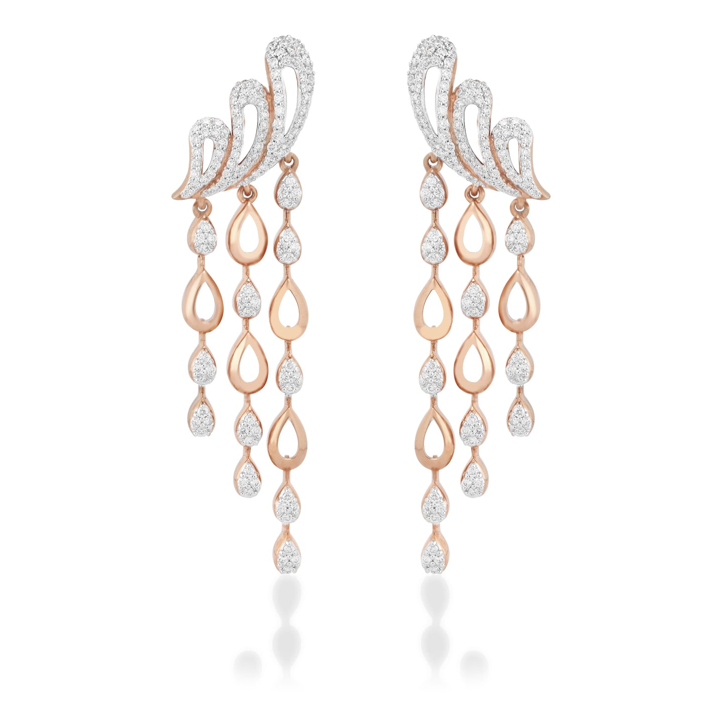 Freeflowing Torrent Diamond Earrings