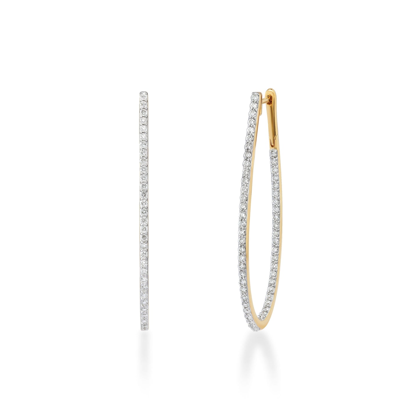 Circled Horseshoe Diamond Earrings