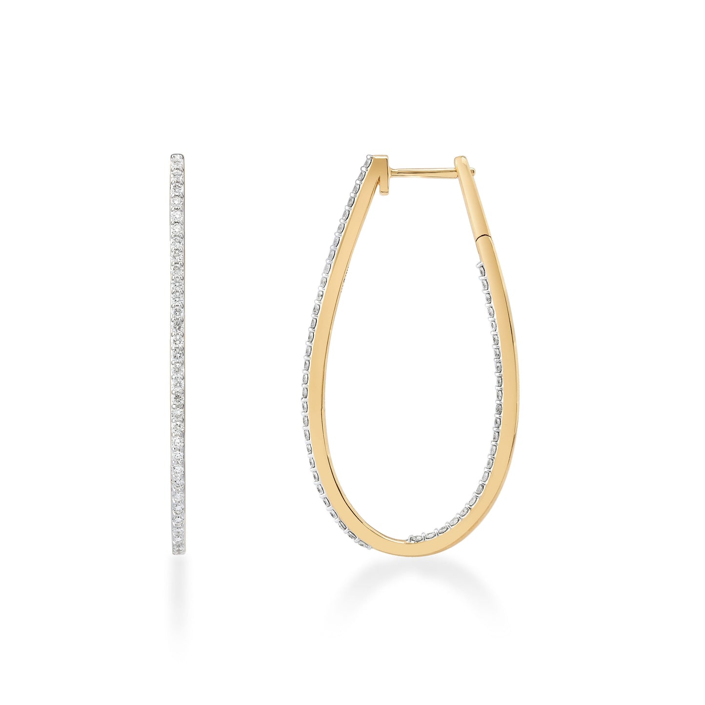 Circled Horseshoe Diamond Earrings