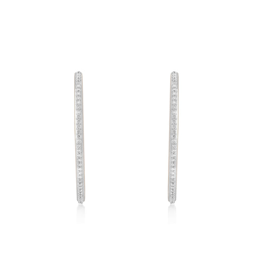 Circled Loop Diamond Earrings