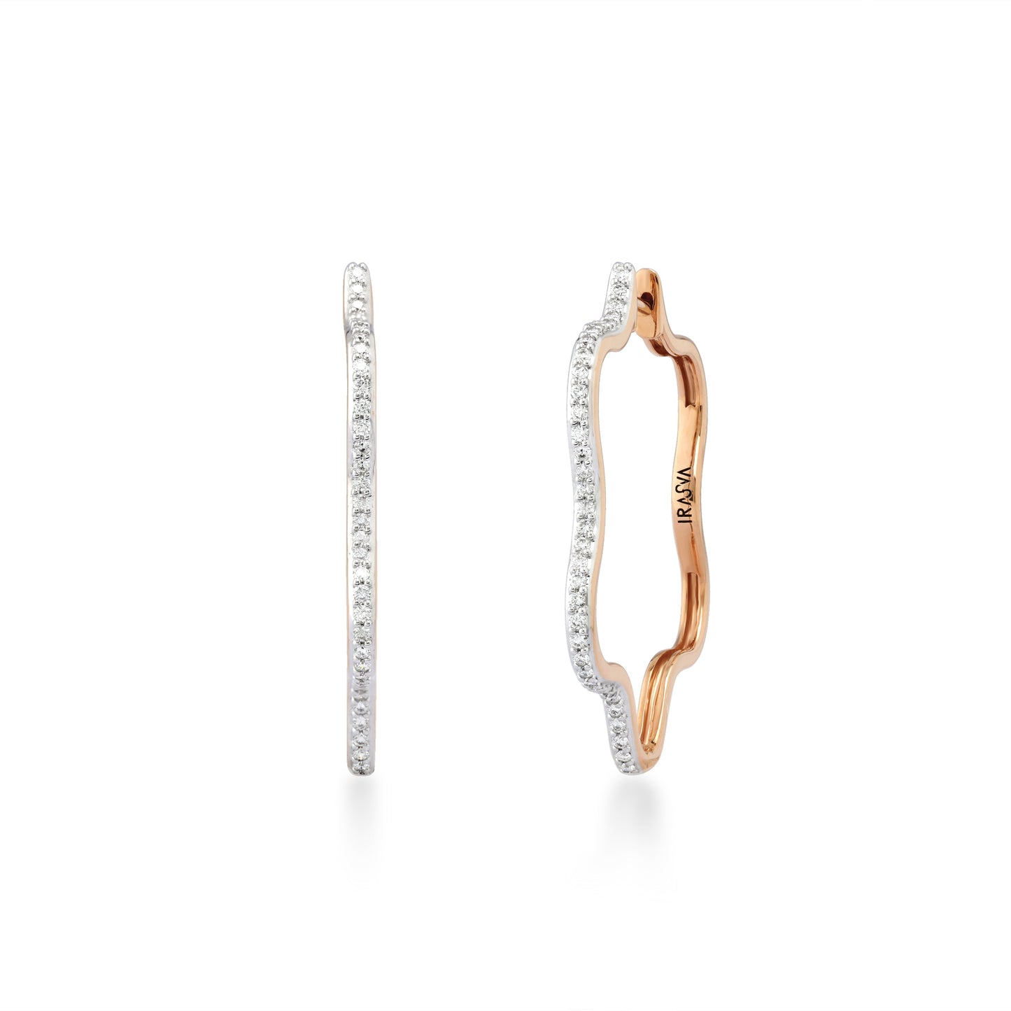 Circled Penta Diamond Earrings