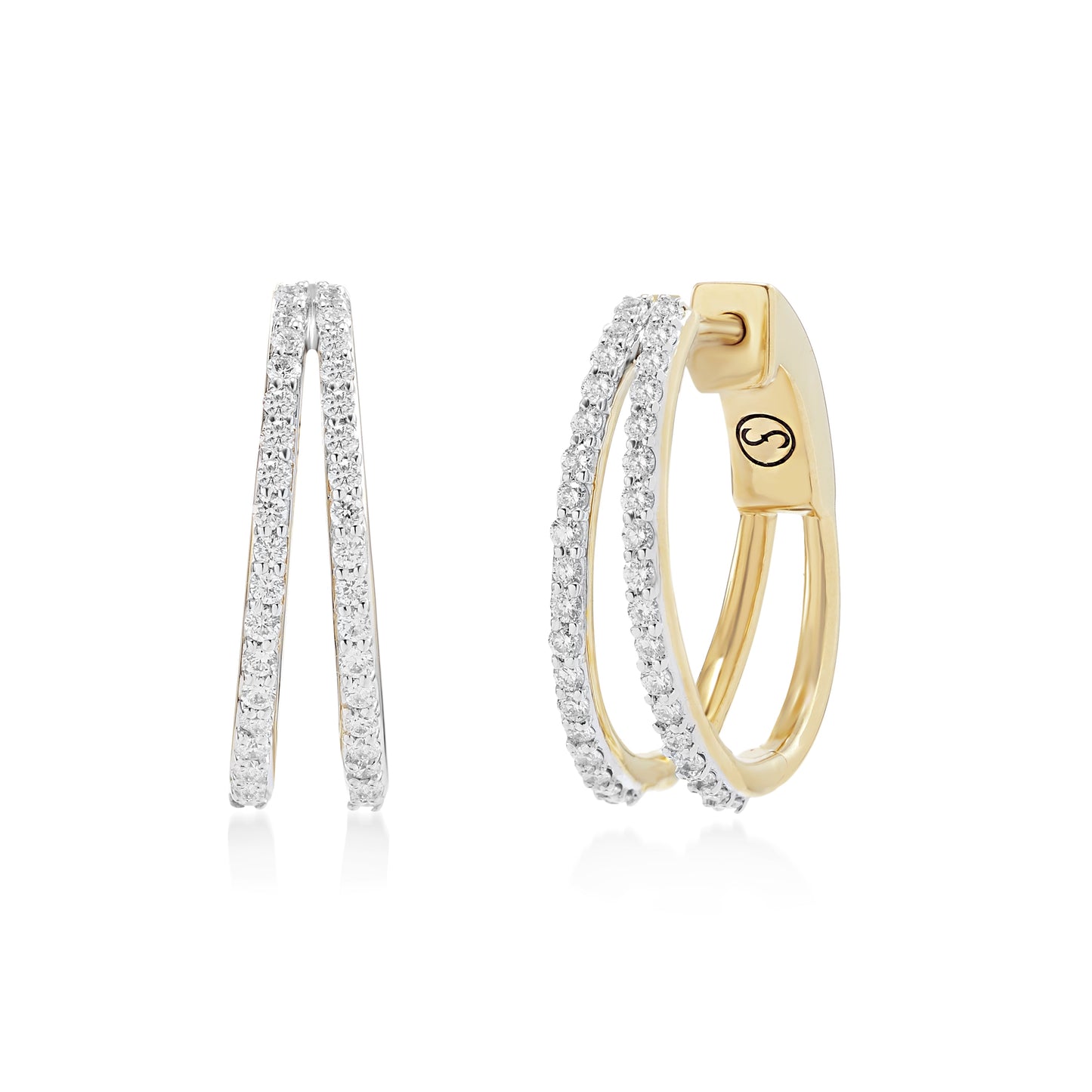 Circled Ezhal Diamond Earrings*