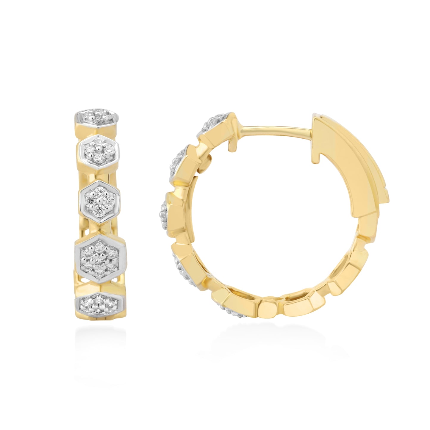 Circled Ecliptic Diamond Earrings