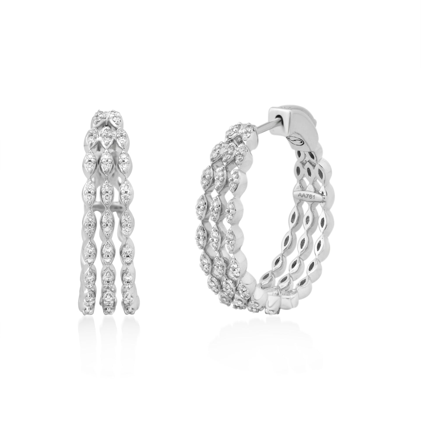 Circled Complete Diamond Earrings