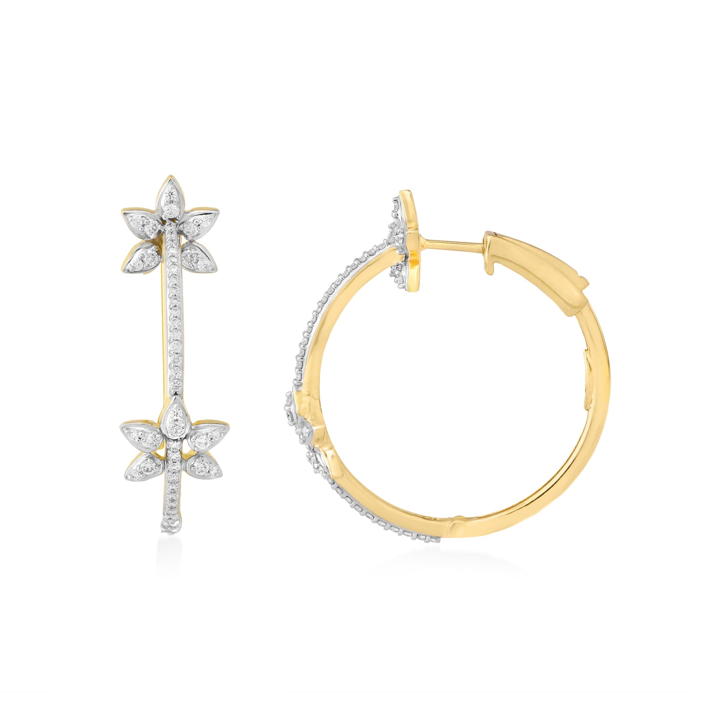 Circled Links Diamond Earrings