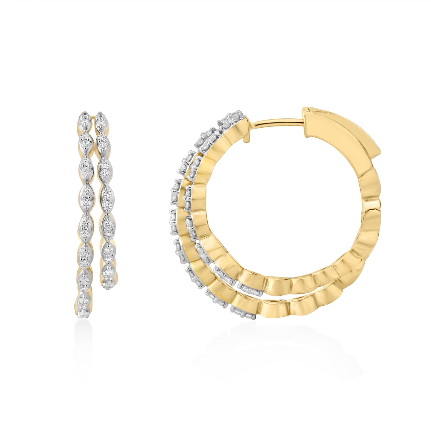 Circled Camaraderie Diamond Earrings