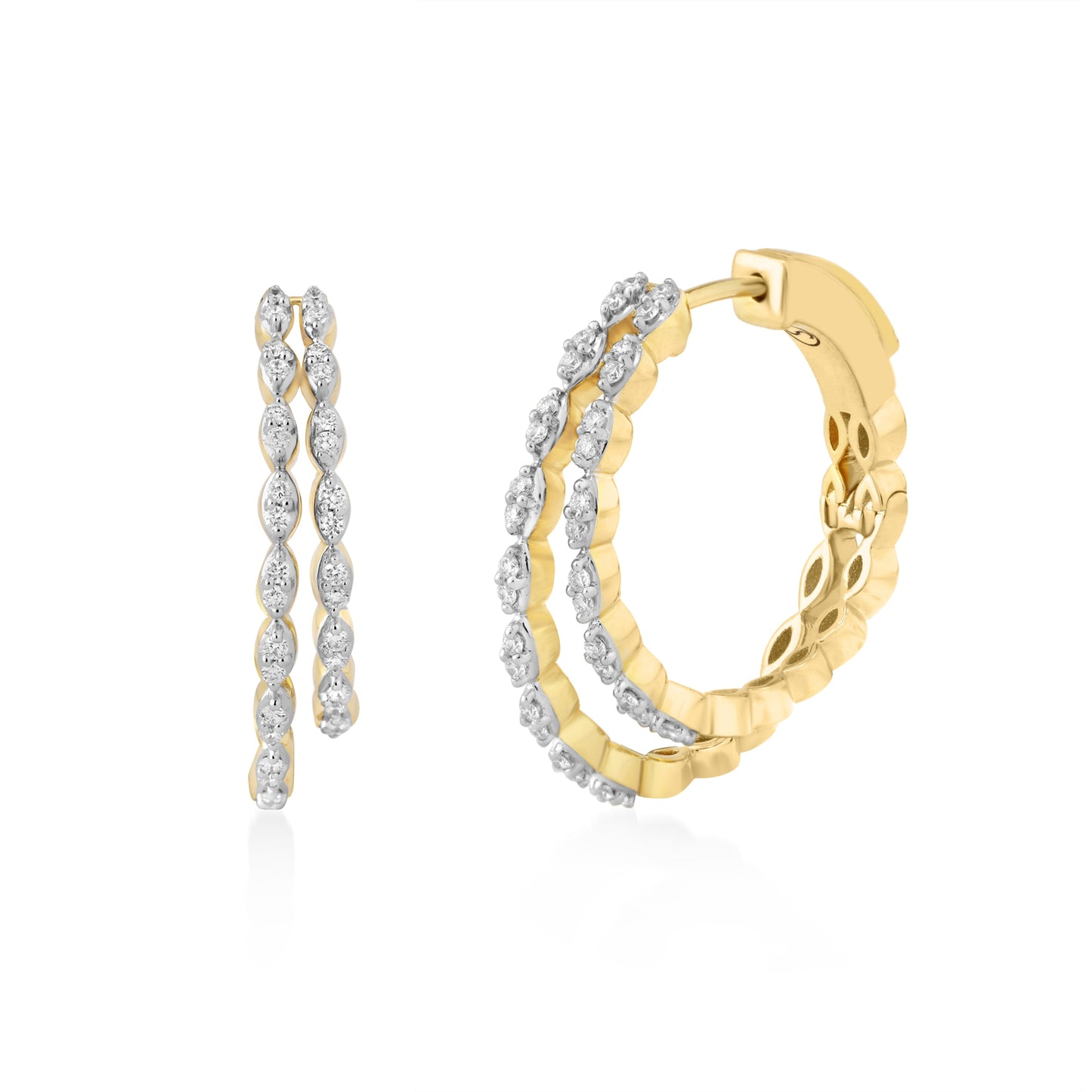 Circled Camaraderie Diamond Earrings