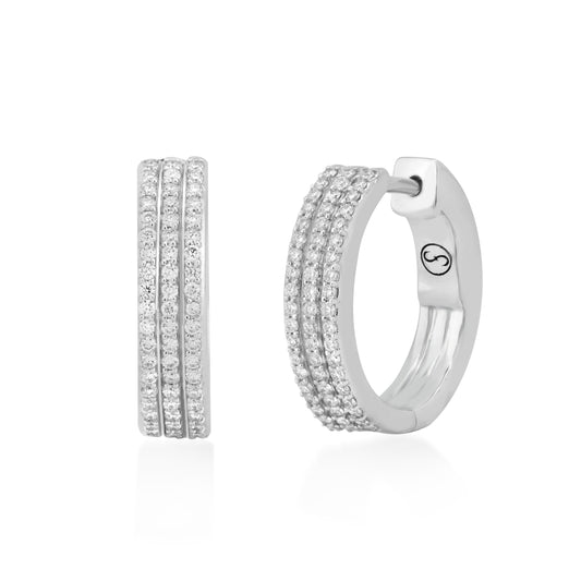 Circled Roundel Diamond Earrings