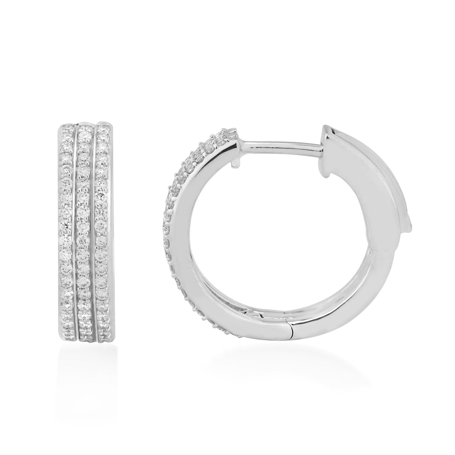 Circled Roundel Diamond Earrings