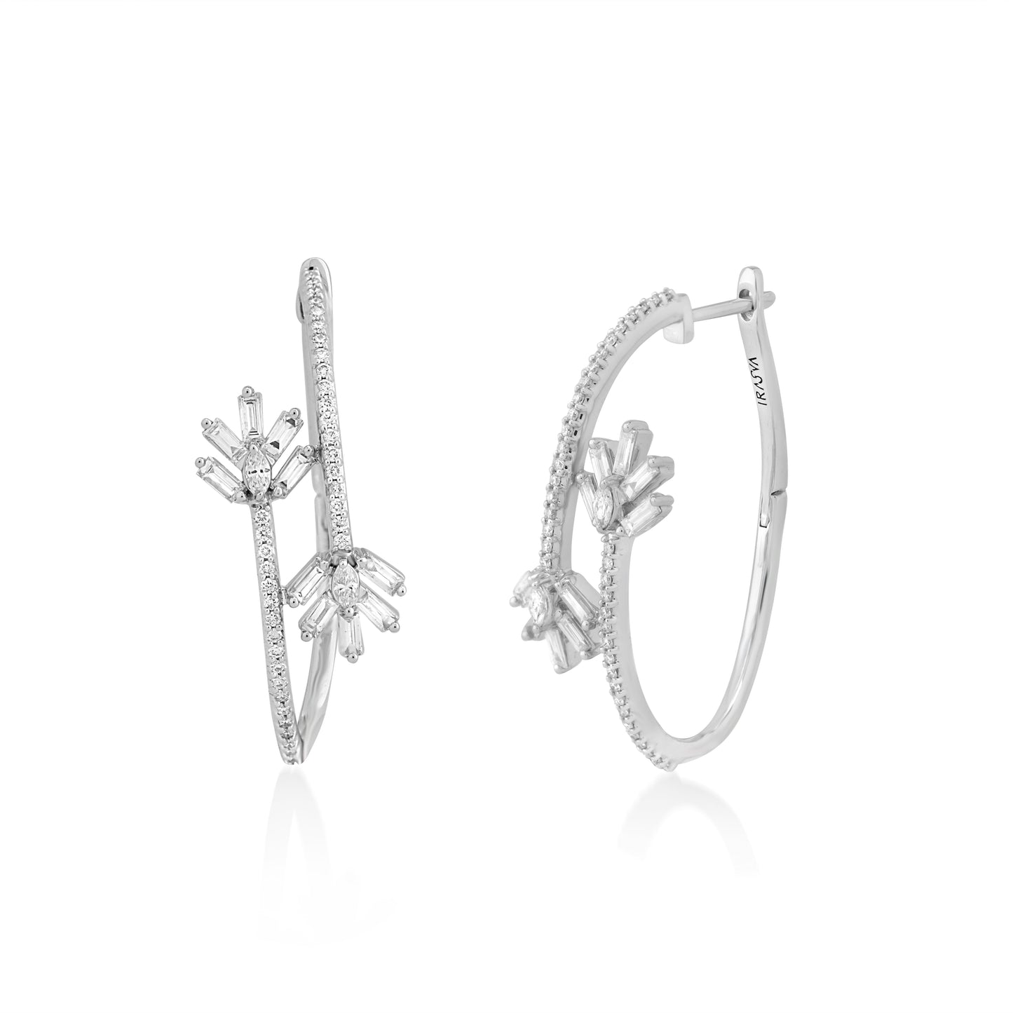 Circled Clutch Diamond Earrings