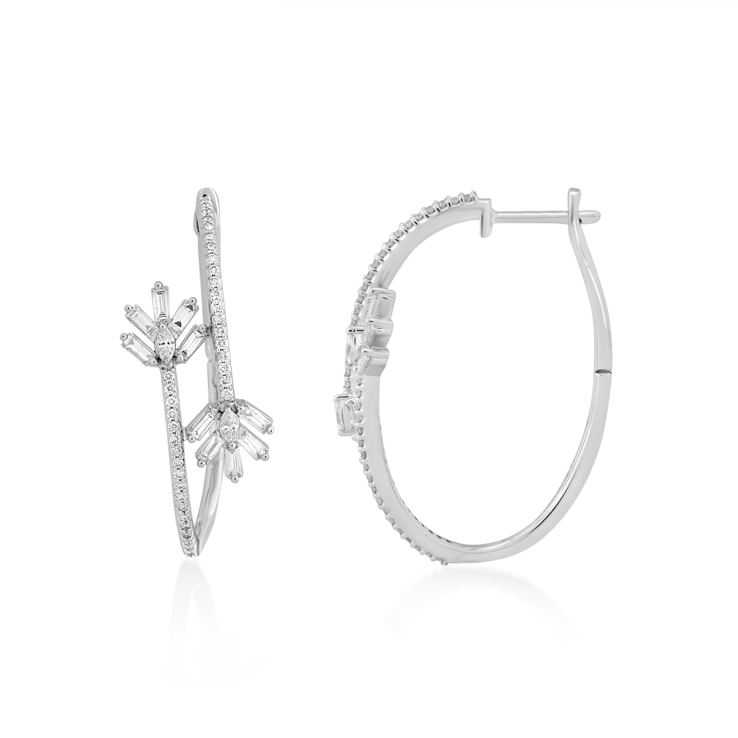 Circled Clutch Diamond Earrings